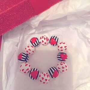 Valentine’s Beaded Bracelet  Adjustable. One size fits most! NEW Hand Cr…